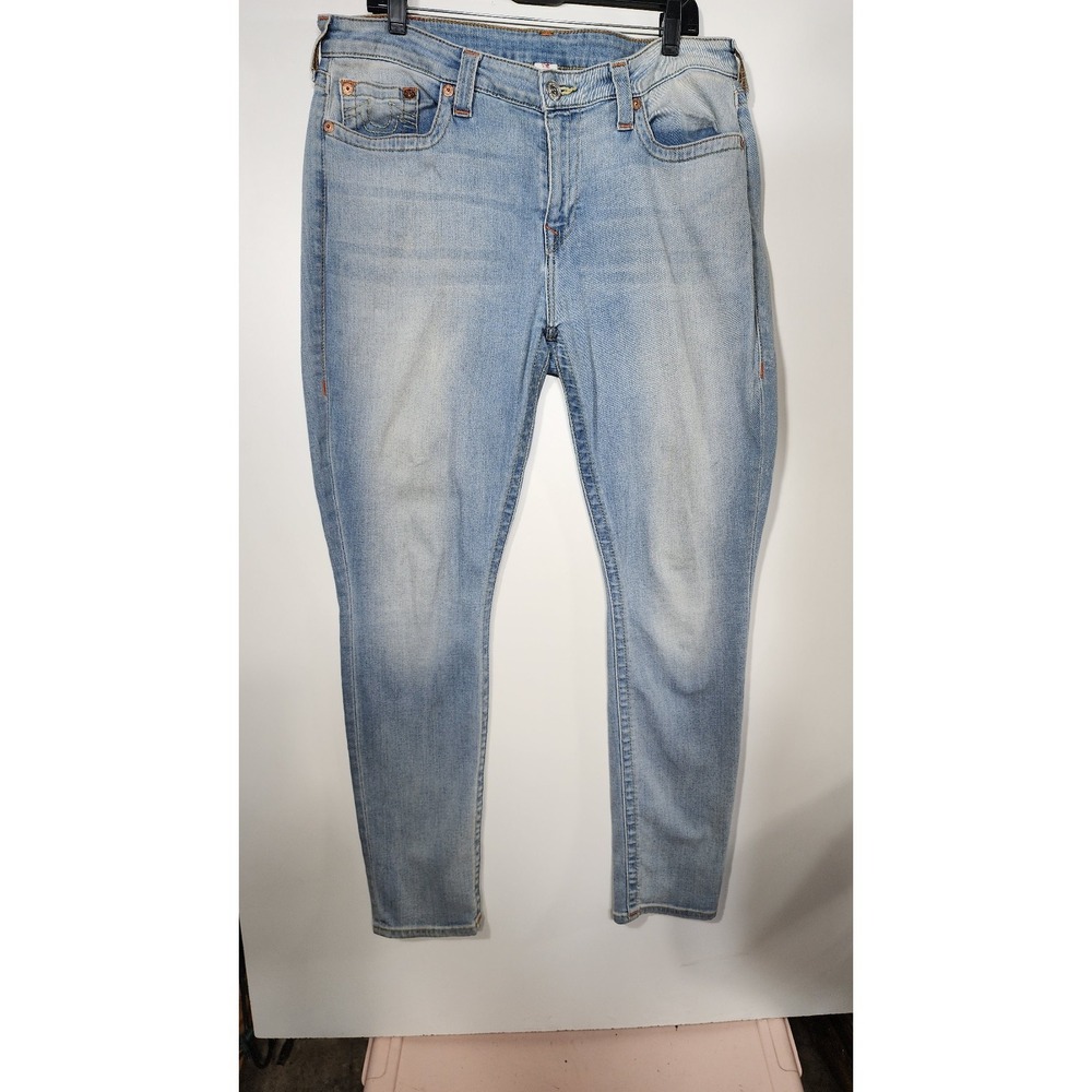 True Religion Jeans skinny Curvy" Hot Mid-Rise Super Skinny 36 X 28 a16